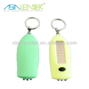 Mini promotion ellipsoid Solar led keychain